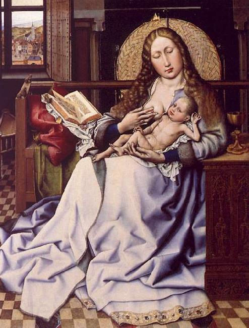 Robert Campin The Virgin and the Child Before a Fire Screen